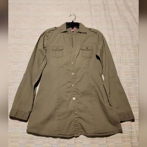 100% cotton shirt green color M-size